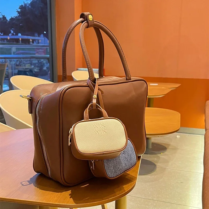 Супер милый мини-портфель маленькая квадратная сумка новая портативная красная