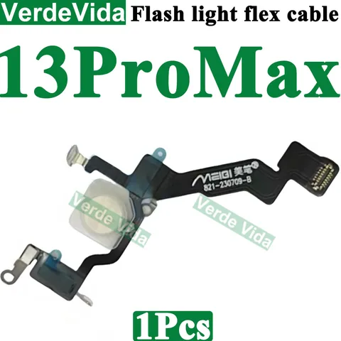 1 шт. светодиодный датчик вспышки, гибкий кабель для iPhone 13 Pro Max 12 Mini 14 Plus 11Pro XS, разъем для камеры, запасные части для фонарика