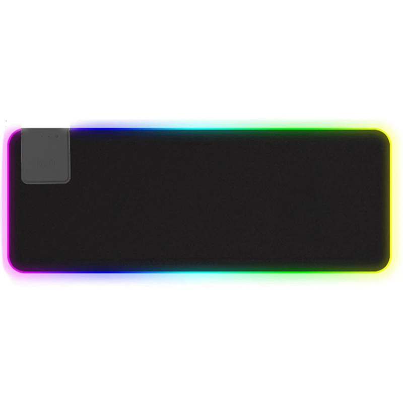

10W Wireless Charger Extension Mouse Pad RGB, 10 Pattern LED Light Soft Gaming Keyboard Pad Non-Slip Rubber Mouse Pad