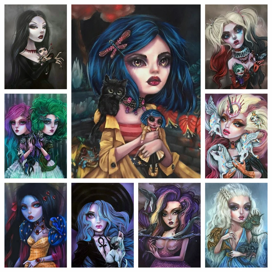 Абстрактная живопись из аниме Сейлор Мун Алмазное искусство Curtis Ricci Artwork Вышивка
