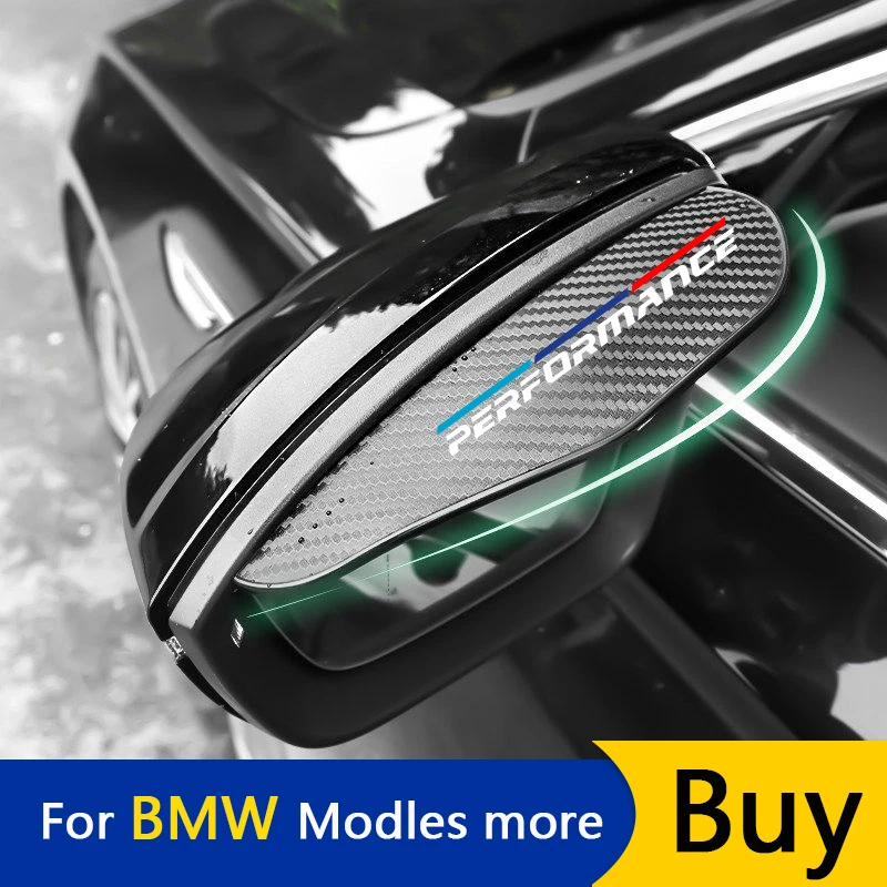 

Car Rearview Mirror Rain Eyebrow for BMW M Power Performance M3 M5 X1 X3 X5 X6 E46 E39 E36 E60 E90 Rainproof Accessories Decor