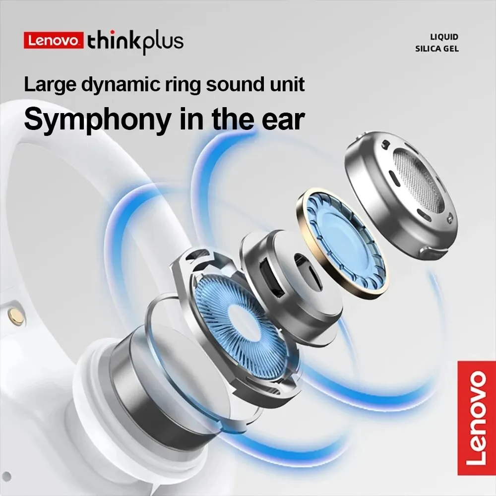 Фото Наушники Lenovo LP75 Bluetooth 5.3 TWS, спортивные беспроводные наушники с микрофонами, кнопочным управлением, светодиодным дисплеем, стереозвуком Hi-Fi №4