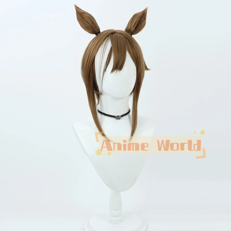 Фото Игра Uma Musume Pretty Derby Cheval Grand Косплей Парик Уши Хвост Хэллоуин Костюм Реквизит Синтетические волосы Термостойкое волокно №3