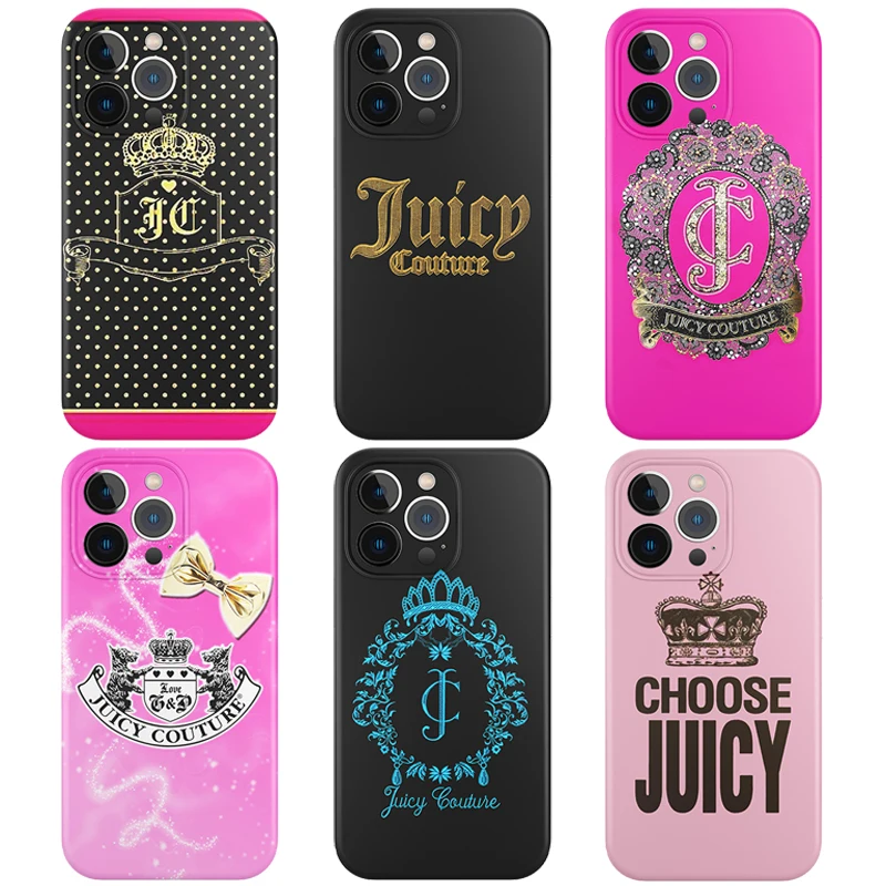 

Brand Juicyes Couture for Woman Phone Case for Iphone 11 12 13 Pro Max Mini 7 8 6 6s Plus Xr X Xs SE Silicone Back Cover Fundas