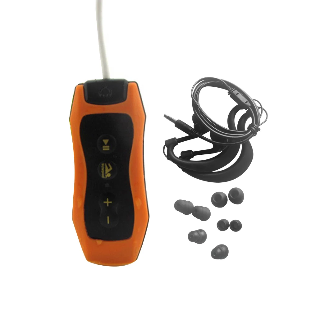 

With Cable Handheld Swimming Rechargeable IPX8 Waterproof Diving FM Radio Portable Water Sports Home MP3 Music Player USB2.0