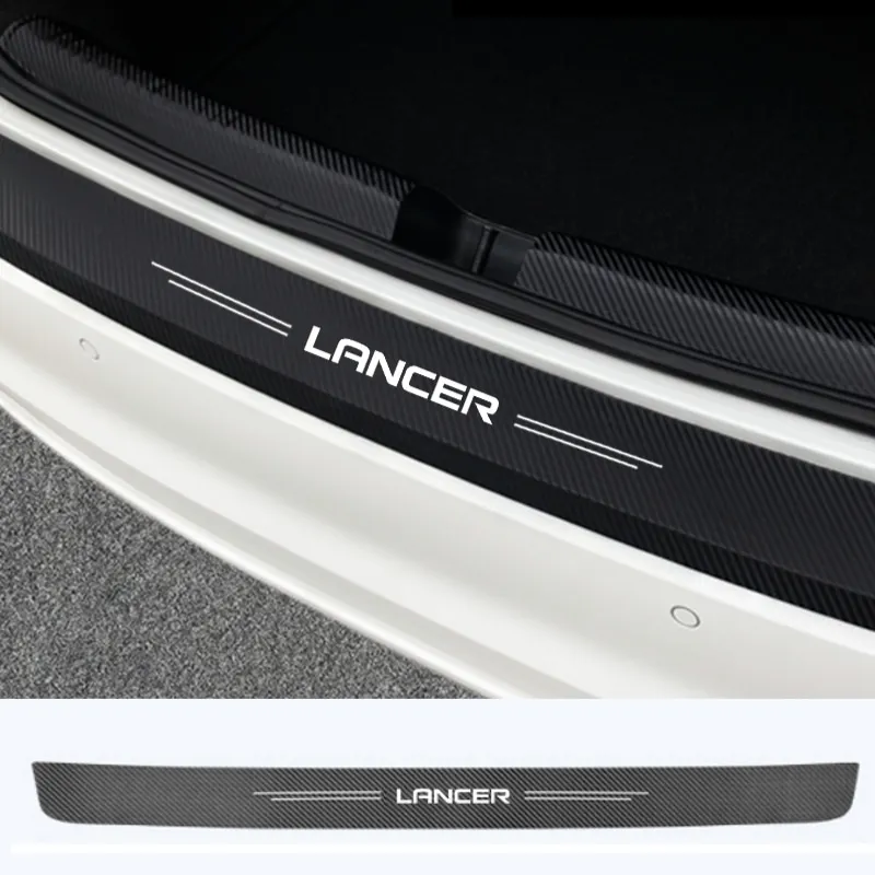 

1 шт. протектор порога БАГАЖНИКА АВТОМОБИЛЯ, наклейки из углеродного волокна для Mitsubishi Lancer 9 10 ASX L200 Eclipse Outlander Pajero