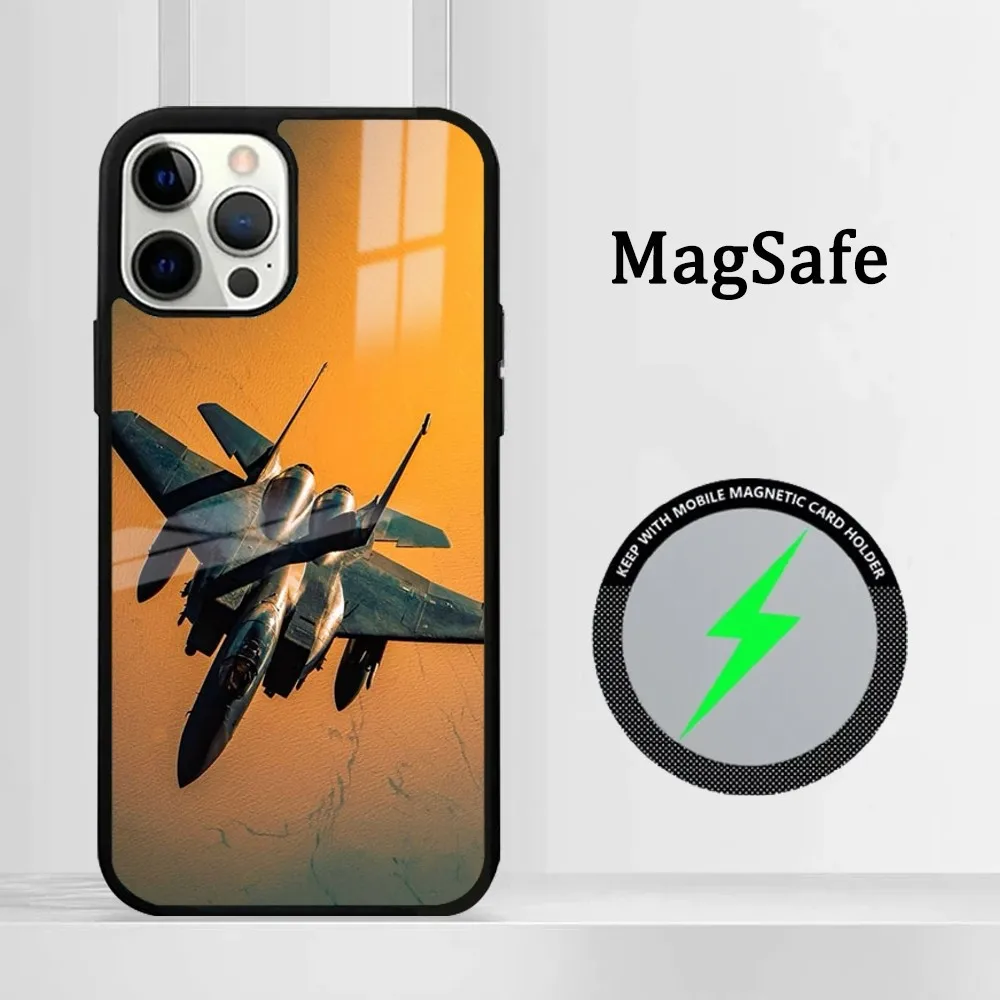 Чехол для телефона в реальном времени стиле милитари самолета iPhone 16 15 14 13 12 11 Pro Max