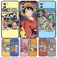 japanese anime one piece cover phone case for oppo a5 a9 a12 a1k ax7 a72 a52 a31 a53 a53s a73 a93 a94 a74 a16 2020 black luxury