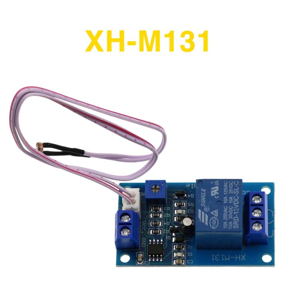 

XH-M131 DC 5/12/24V Light Control Switch Photoresistor Relay Detection Sensor Automatic Brightness Control Stable Version Module