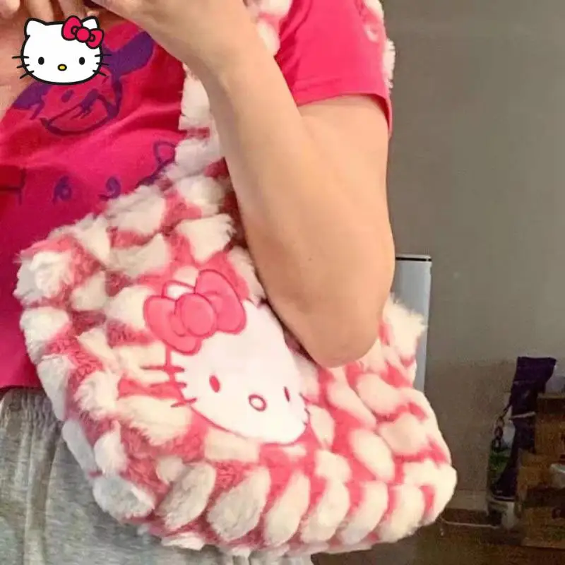 

Kawaii Sanrio Hellokitty аниме Kawaii 2023 новая милая и милая сумка через плечо модная и универсальная популярная сумка через плечо