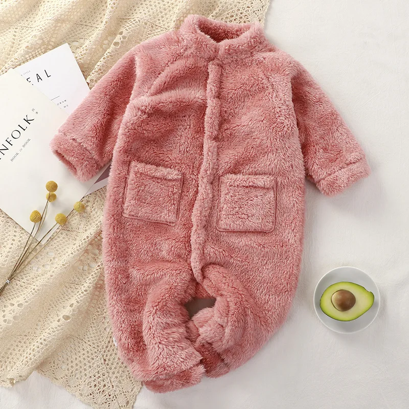 

Baby Clothes Unisex Baby Rompers Newborn Winter Flannel Jumpsuits Toddler Jumper Infantil Boy One-pieces Corel Fleece Roupa Bebe