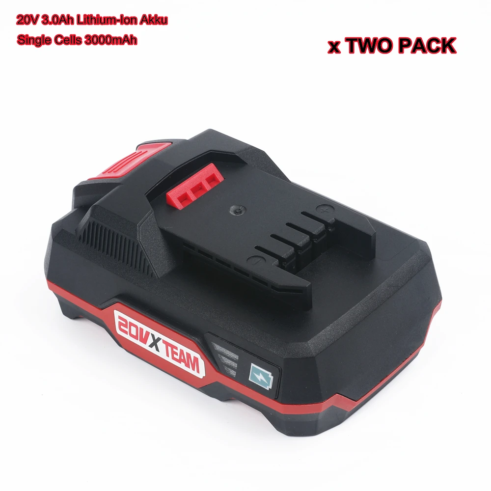 

New Two Pieces 20V 2Ah 3Ah Li-Ion Battery for PAP 20 A1, PAP 20 B1 for Parkside X 20V Team Series Power Tool, Free Shipping