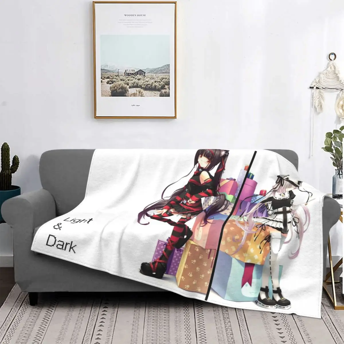 

Anime Nekopara Sexy Gir Blanket Cover Chocola Vanilla Otaku Fans Fuzzy Throw Blanket Airplane Travel Soft Warm Bedspreads