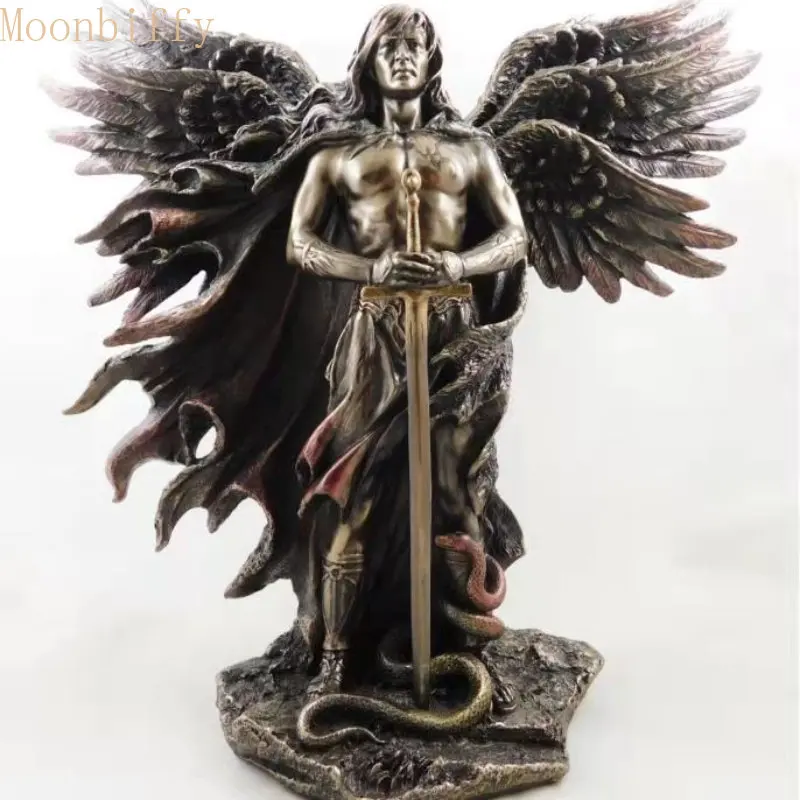 

New Hot Creative Resin Crafts Garden Bedroom Living Room Statue Myth Sword Themed Faith Desktop Ornament Home Decorations