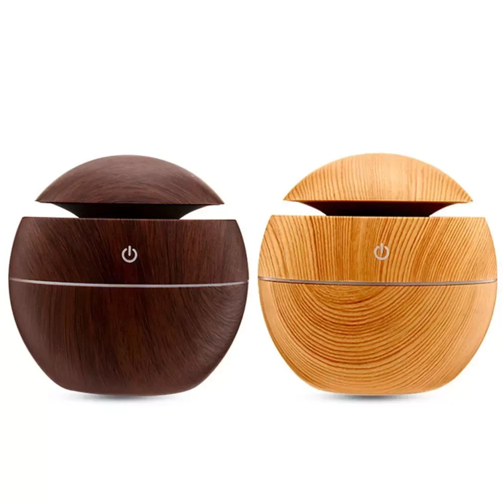 

NEW2023 Aromatherapy Machine Wood Grain Round Humidifier Mushroom Humidifier Wood Grain Aromatherapy Machine