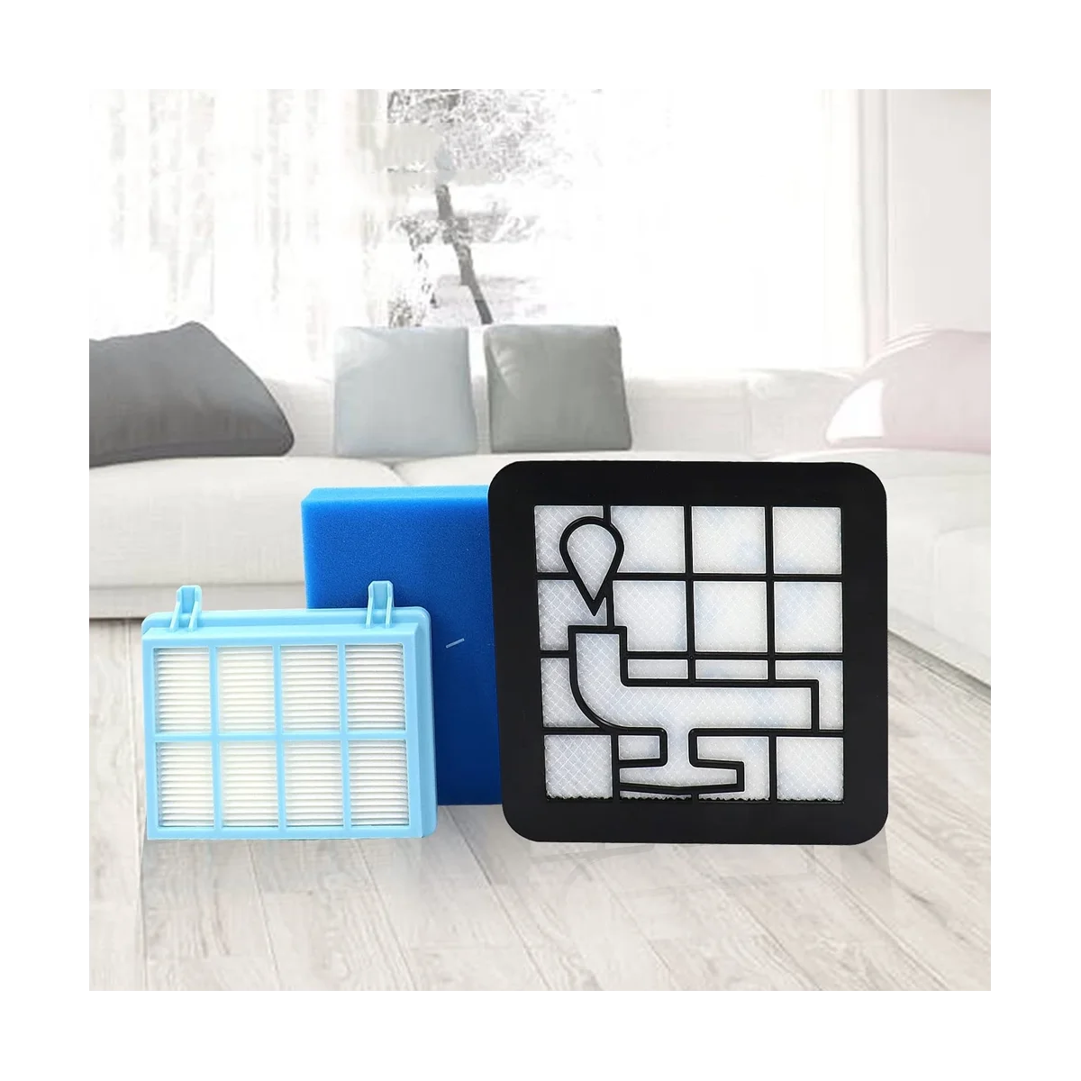 Комплект сменных фильтров для компактного и активного пылесоса FC8010/01 FC9331 FC9332 FC9555