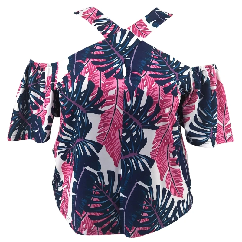 

Женская Свободная блузка с рукавом до локтя, с принтом