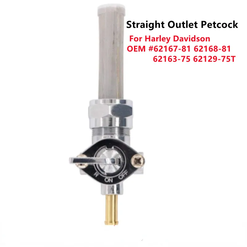 

Fuel Valve Petcock Straight Outlet 22mm 62167-81 62163-75 62129-75T 62168-81 For Harley Davidson Dyna Fuel Cock Tap Gas Tank