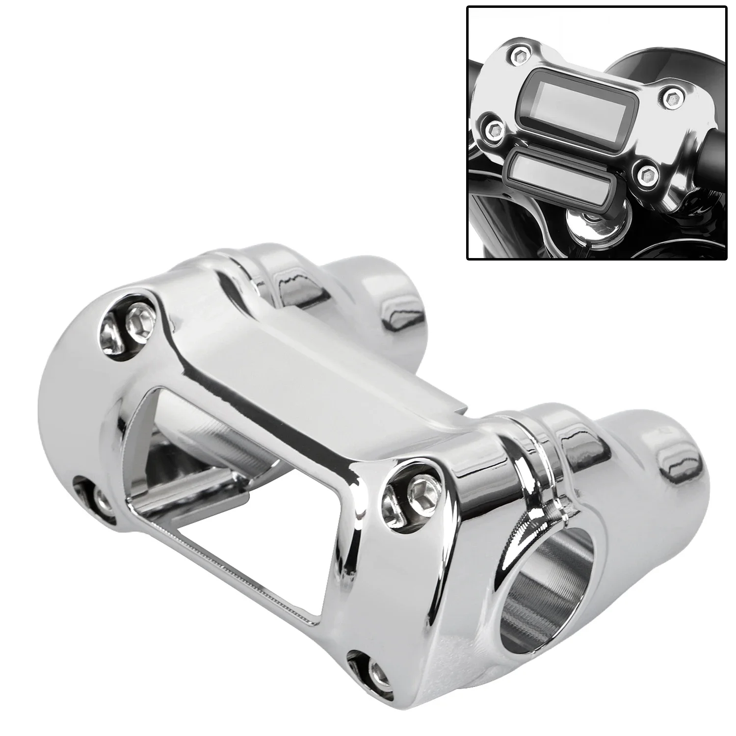 Фото 2-дюймовый кронштейн для руля мотоцикла 1 1/4 дюйма для Harley Softail Heritage Classic FLSTC Fat Boy FLSTF Dyna Sportster №1