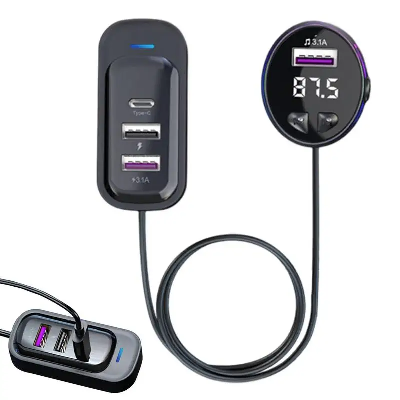 

Car Radio Blue Tooth Blue Tooth For Car Multifunction Transmitter Lossless Sound Quality Fast Charging Sleek Design Compatible