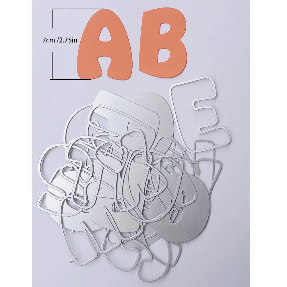 Металлический трафарет с алфавитом в верхнем корпусе шаблон для рукоделия