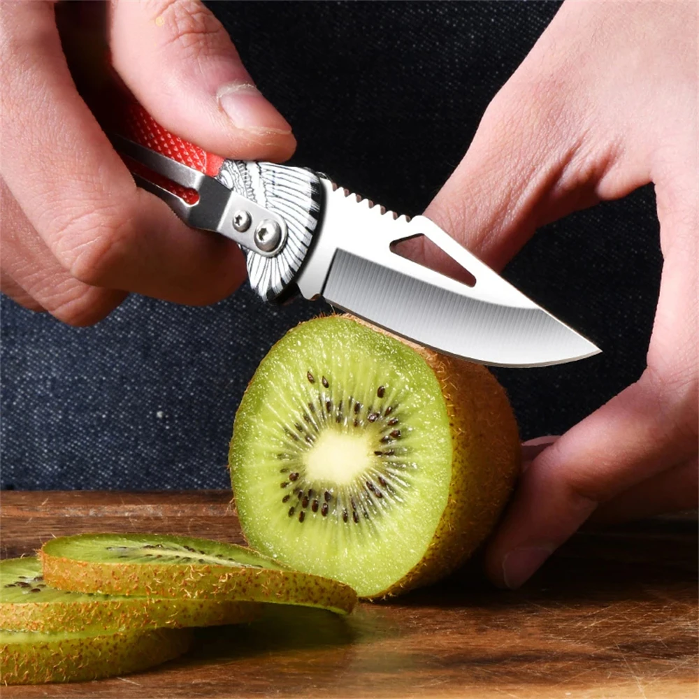 1 Шт. Портативный Складной Кухонный Нож Из Нержавеющей Стали Овощечистка Для