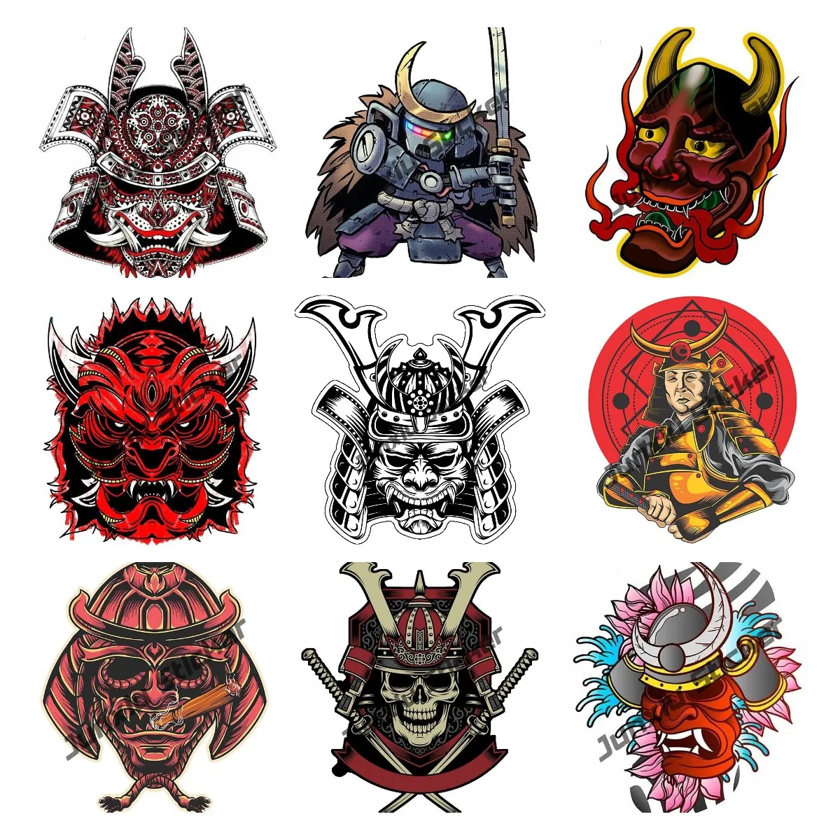 Japanese Samurai Sticker Car Bumper Decal Japanese Samurai Ronin Decal Japan Samurai Warrior Sticker Helmet Mountain Bike Decal