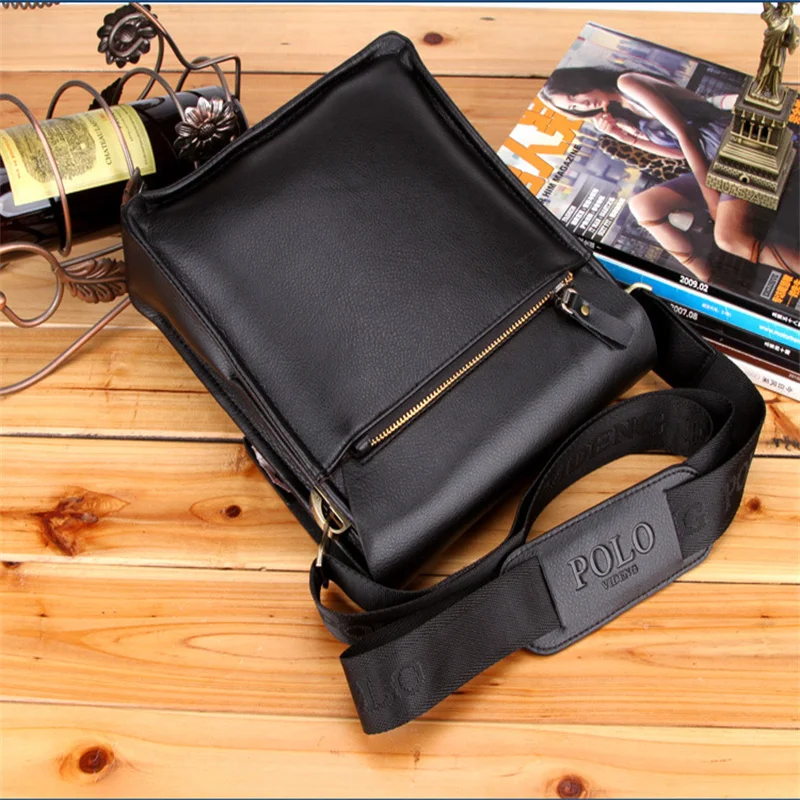 Luxury Vintage Man Bags Waterproof PU Leather Business For 2023 Men's Messenger Crossbody Fashion Casual Handbag Shoulder Bag