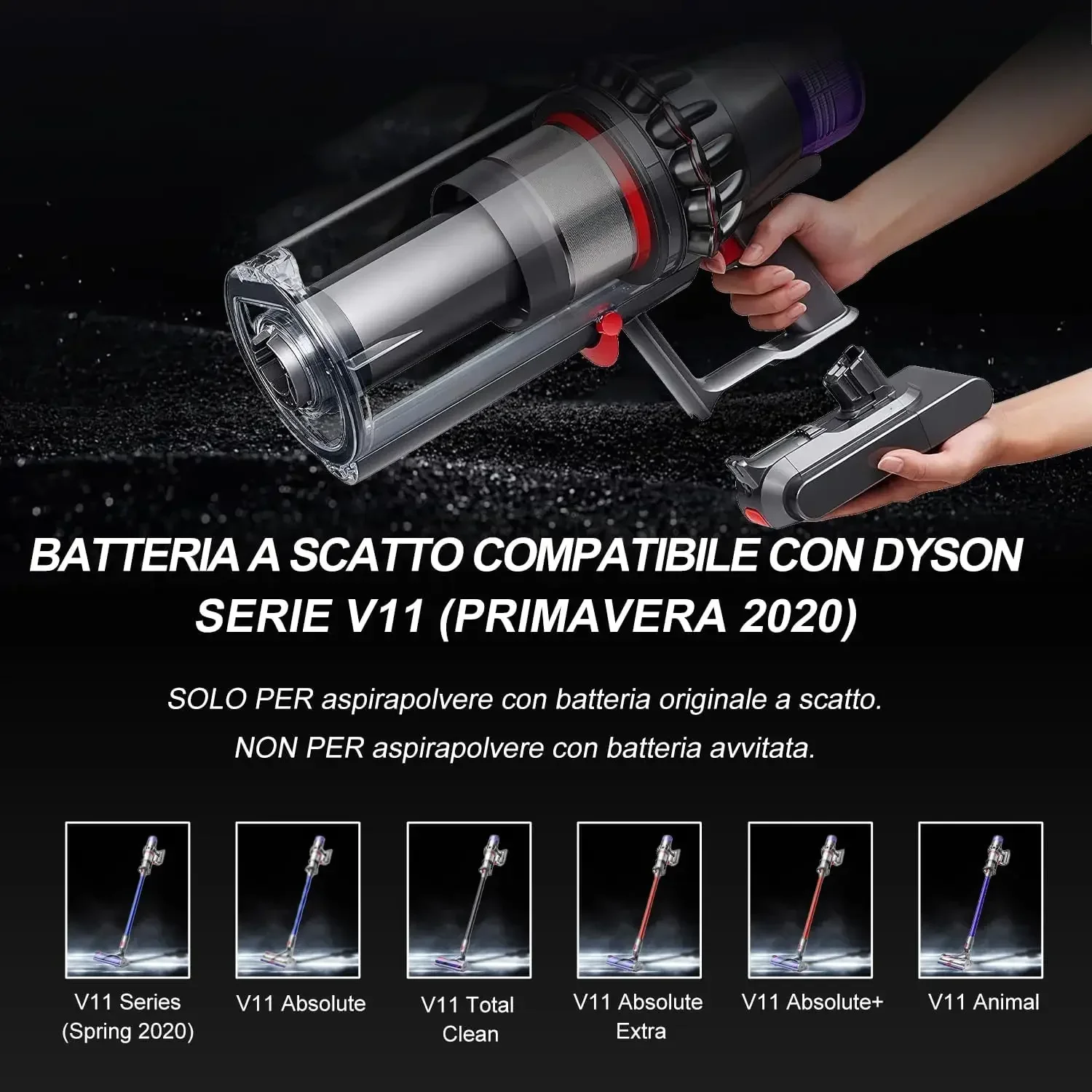 Сменный аккумулятор емкостью 6000 мАч для Dyson Battery V11 SV14 SV17 SV15, беспроводной пушистый ручной пылесос с моторной головкой (art.: 3920ccd9ee2ea) - 3920ccd9ee2ea