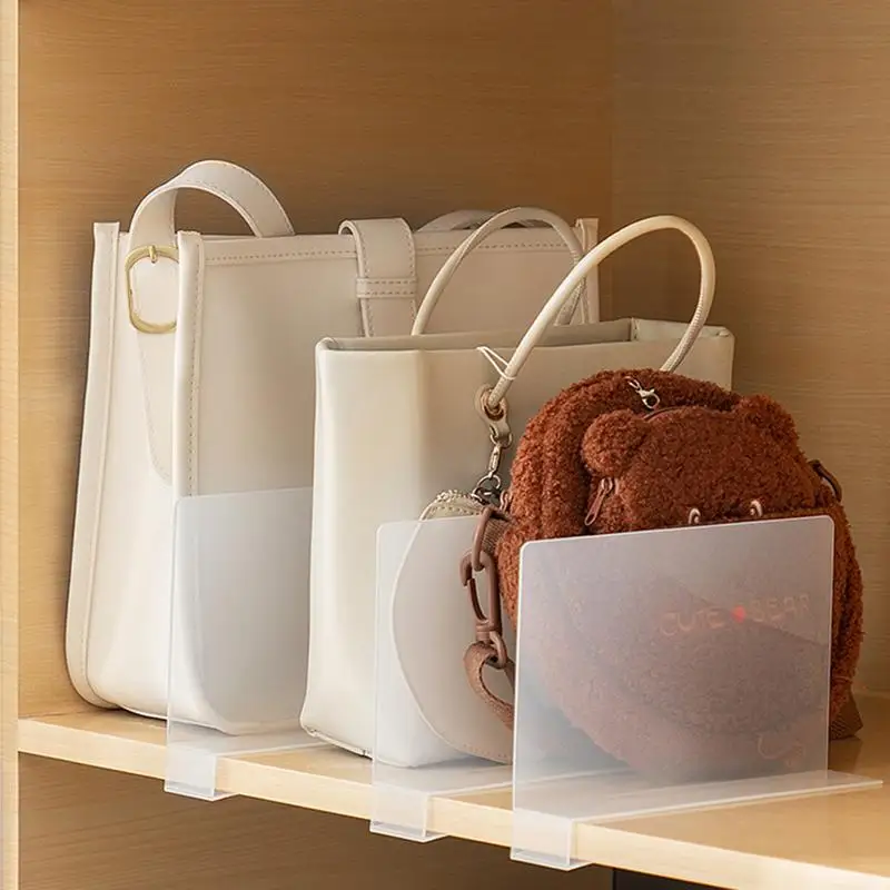 

2pcs Acrylic Dividers Shelf Divider For Closets Organizers With Shelves Shelf Dividers Closet Purses Separators Shelf Divider