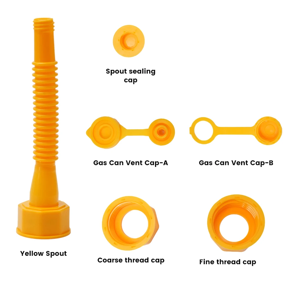 

Gas Tank Nozzle Kit Yellow High Quality New Plastic Vent Hole Gas Can Spout Nozzle Vent Kit For Scepter Gas Cans.