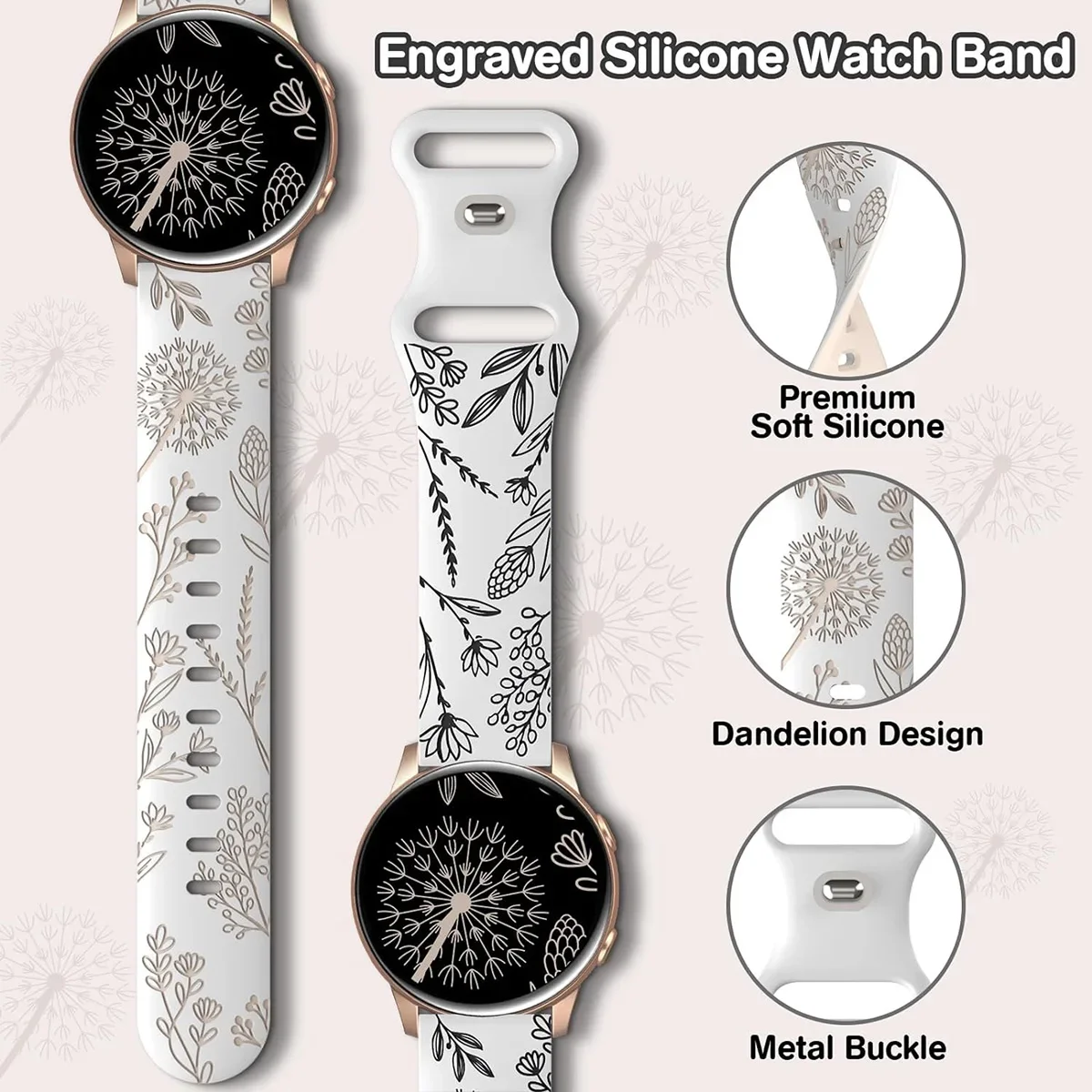 Ремешок силиконовый для Samsung Galaxy Watch 20 мм 7/6/5/4 44 40 5 Pro 45 двухцветный браслет с