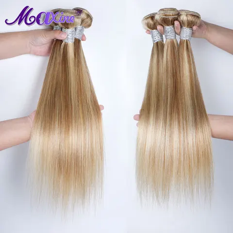 Блестящие человеческие волосы P27/613, блестящие прямые волосы с эффектом омбре, светлые, блестящие прямые искусственные волосы длиной 30 дюймов, наращивание человеческих волос