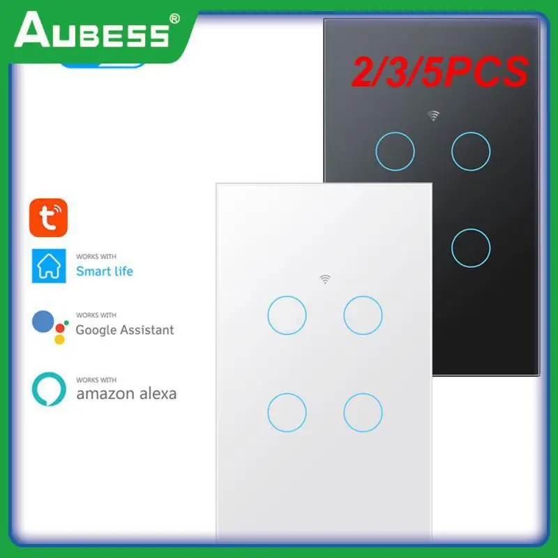 

2/3/5PCS Tuya Light Wall Button For Alexa And Google Home Assistant 1/2/3/4gang Smart Touch Switch Smart Life 120 Type