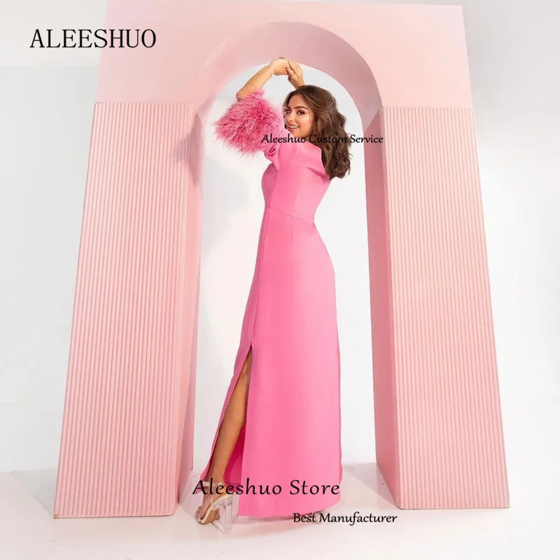 Рисунок 5 - Розовые прямые платья для выпускного Aleeshuo