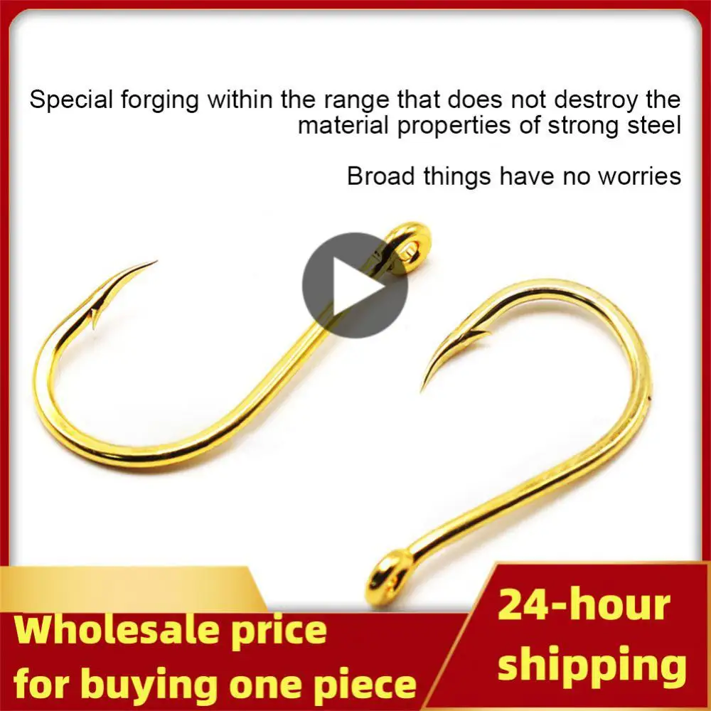 

Fishhooks Set Black Gold White Eye Flat Circle Head Fish Hook Jig Carp Sea Fishing Hooks Goods Accessories Tackle Pesca