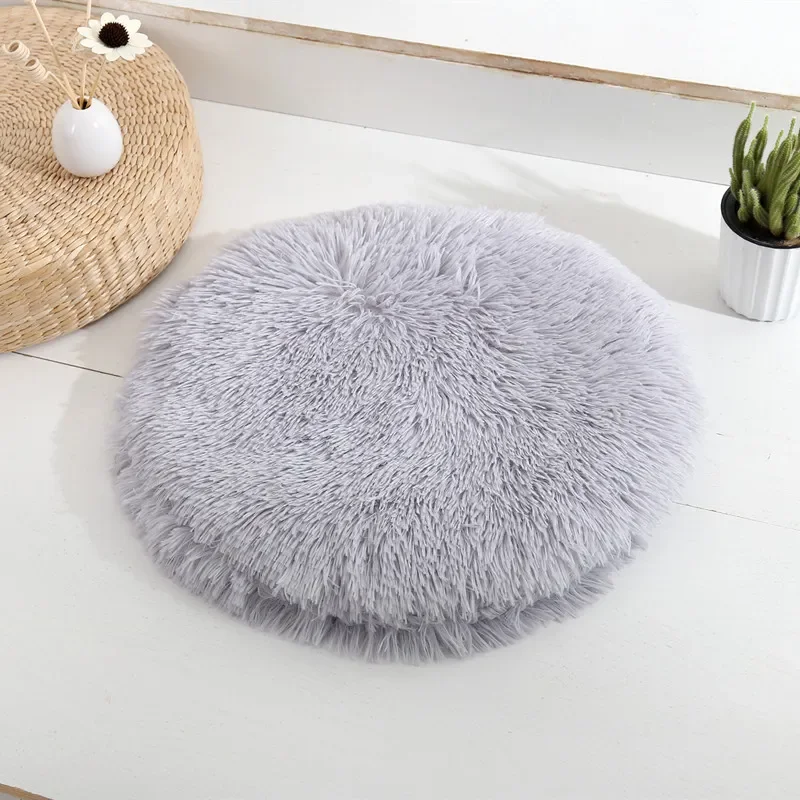 

Dog Bed Mat Pet Sleeping Bed For Dog Cat Fluffy Plush Pets Cushion for Puppy Teddy Soft Warm Round Cat Basket Dog Accessories