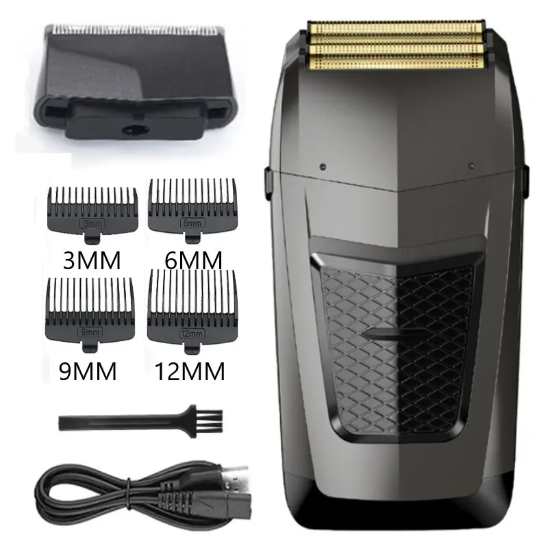 Rechargeable Cordless Shaver for Men Twin Blade Reciprocating Beard Razor Face Care Multifunction Powerful Trimmer