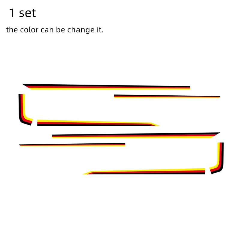

Трехцветные гоночные полосы для кузова автомобиля, наклейка на талию, дверная боковая наклейка для BMW M Sport F20 F30 F10 F23 F45 F34 F80 E90 E82 F32 F82