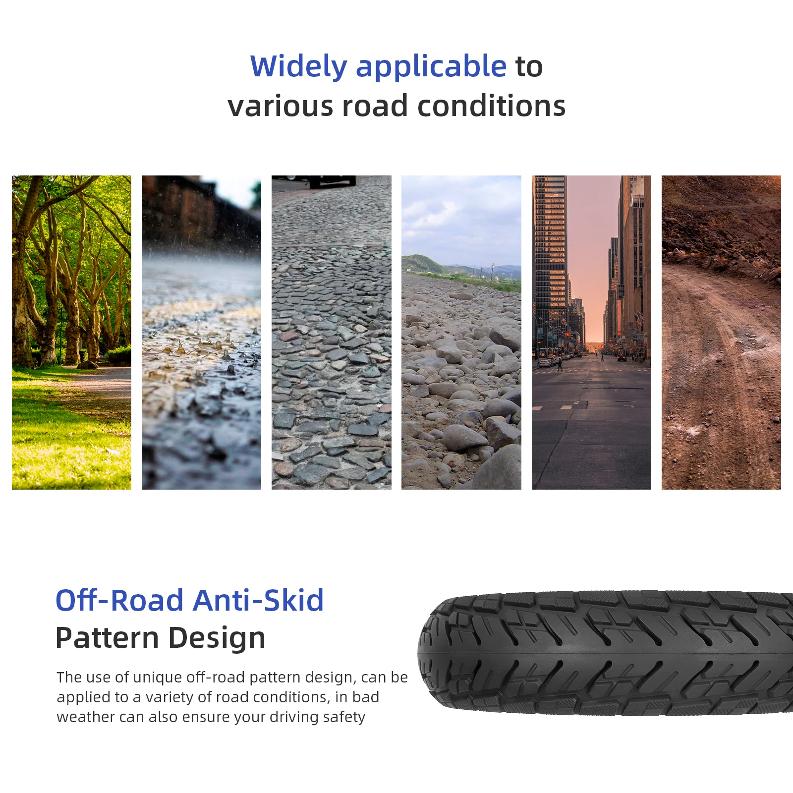 Ulip 10x2 125 внедорожная сплошная шина для Ninebot F20/F25/F30/F40 скутер 10 дюймов устойчивая к