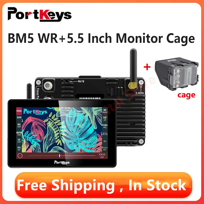 

PortKeys BM5 WR Monitor 2200Nit SDI For Sony Canon TILTA Nucleus N Wireless Camera Control For RED KOMODO/BMPCC 4K/6K/6K Pro