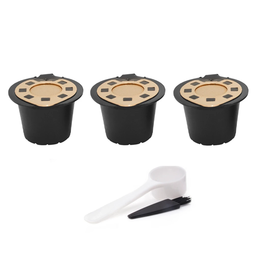 

3PCS Update Version Coffee Capsule for Nespresso Maker with Stainless Steel Lid Espresso Coffee Filter Cafe Pod,A