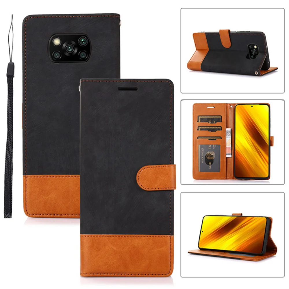 

Poco X3 Pro 5G Luxury Leather Texture Wallet Magnetic Case for Xiaomi Poco X4 NFC Flip Cover Poco X3 NFC F3 M3 M 3 Pro M5s Etui