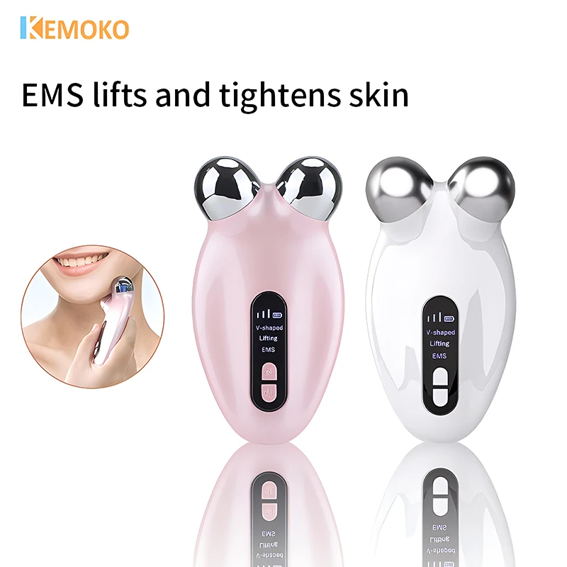 

EMS Microcurrent Face Lifting Massager 3D Roller Anti Wrinkle Tighten Skin Rejuvenation Reduce Double Chin Face Beauty Apparatus