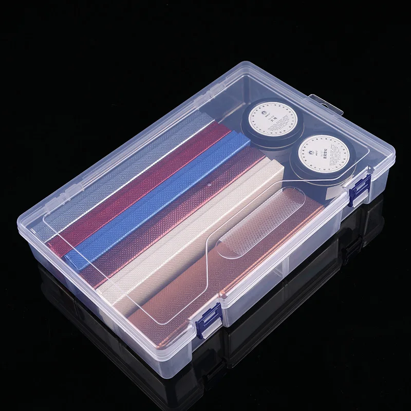 

Transparent Desktop Stationery Organizer Pencil Box Pen Holder Washi Tape Stickers Box Table Desk Accessories School Supplies