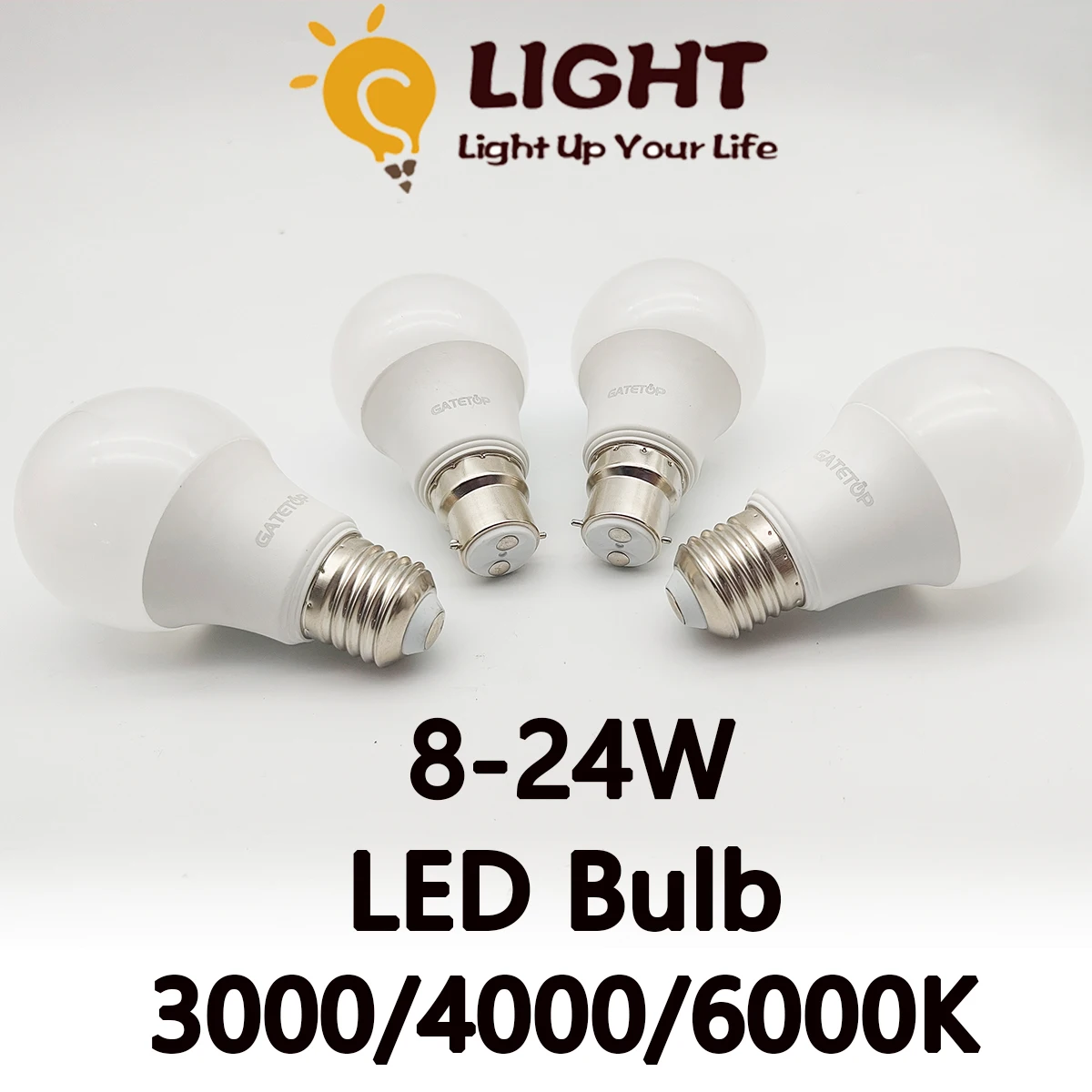 

LED Bulb 220V B22 E27 High Lumen 4/8/12/16/20PCS Without Flicker 3000K/4000K/6000K Light for Home and Other Occasions