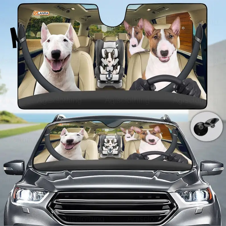 

Солнцезащитный козырек для семейного автомобиля Bull Terrier, солнцезащитный козырек для лобового стекла, подарки Бультерьера, автомобильный солнцезащитный козырек для автомобиля, искусственный козырек,