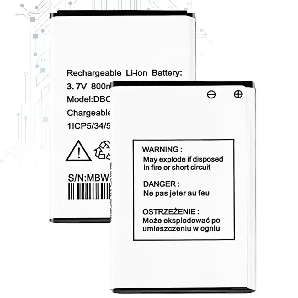 Новый аккумулятор Dbc-800d емкостью 800 мАч для Doro 500 506 508 509 510 515 6520 6030 CELL PHONE Battery + номер