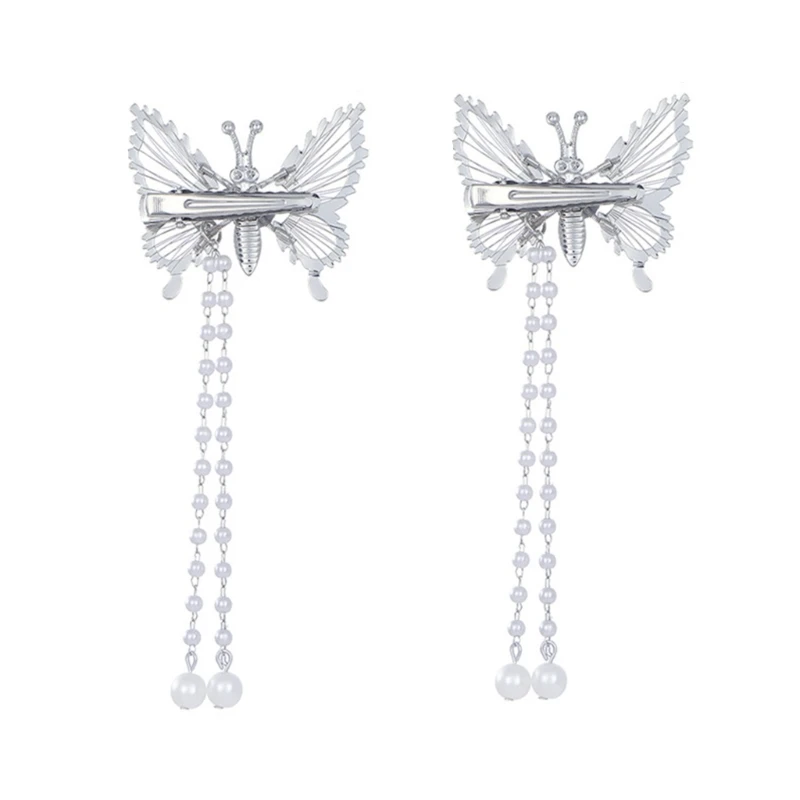 

MXMB Dangling Tassels Hair Pin for Women Vintage Hair Barrettes Butterfly Hair Clips Long Fringed Hair Styling Accessories