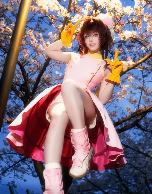 Фото Костюм для ролевых игр Сакура Киномото из Cardcaptor Sakura: Огненный бой, одежда для Хэллоуина, NexoCosplay №2